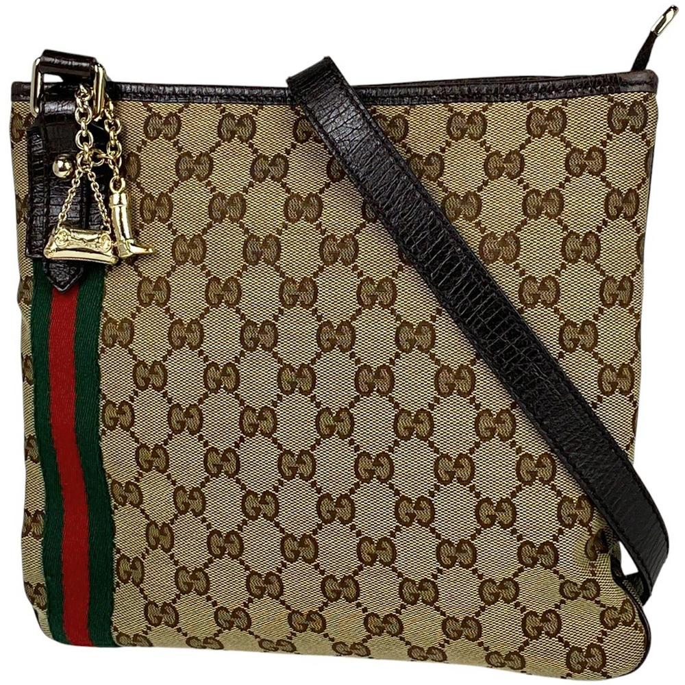 Gucci GG shoulder bag Sherry web canvas brown